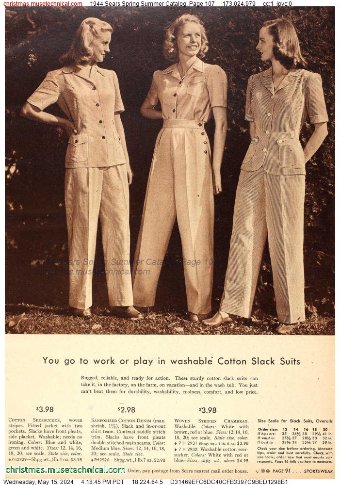 1944 Sears Spring Summer Catalog, Page 107