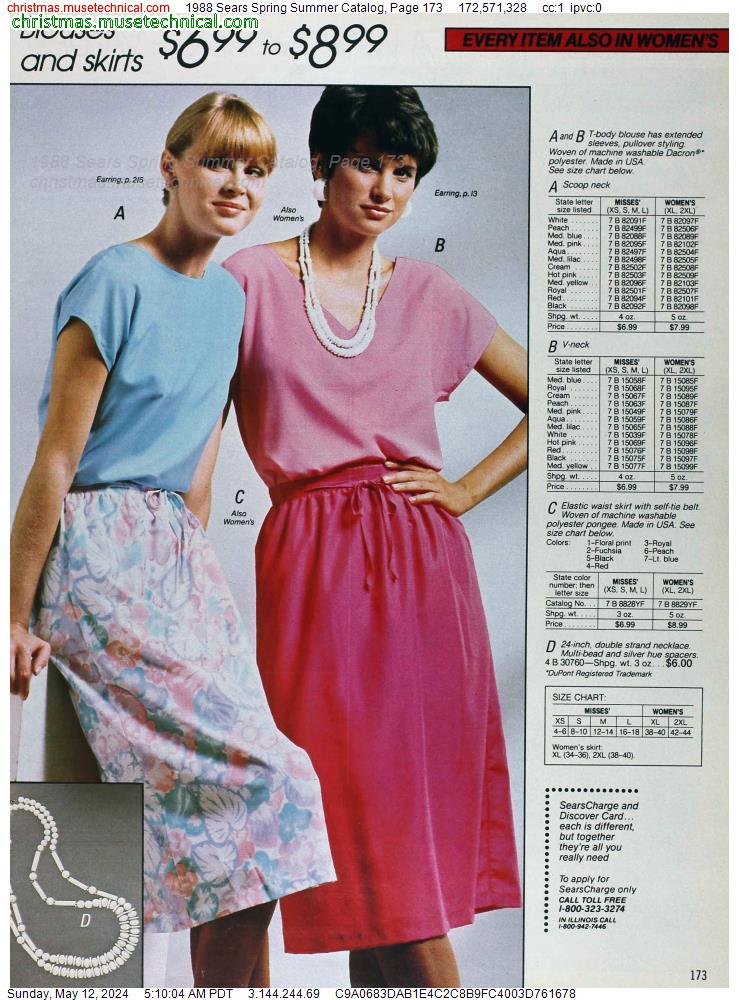1988 Sears Spring Summer Catalog, Page 173