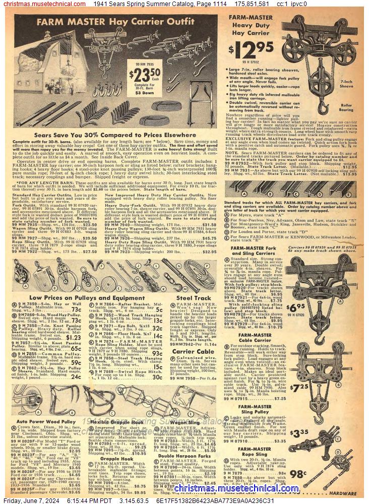 1941 Sears Spring Summer Catalog, Page 1114