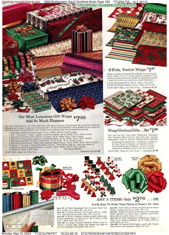 1966 Montgomery Ward Christmas Book, Page 186
