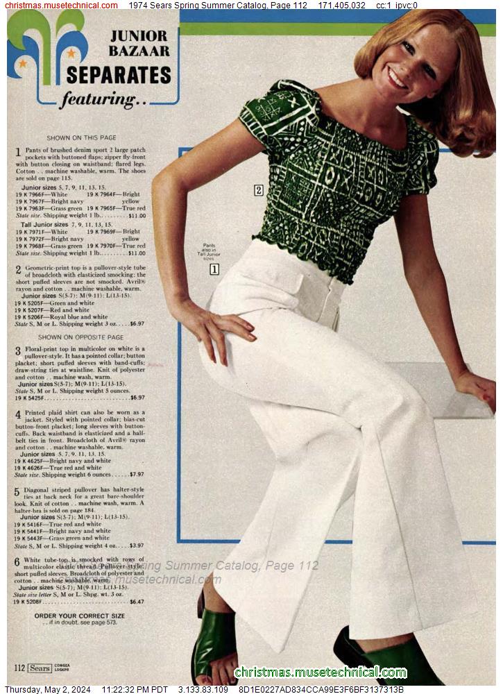 1974 Sears Spring Summer Catalog, Page 112
