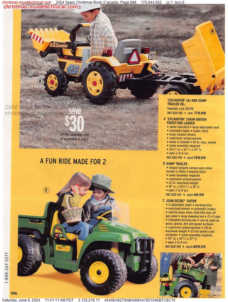 2004 Sears Christmas Book (Canada), Page 998