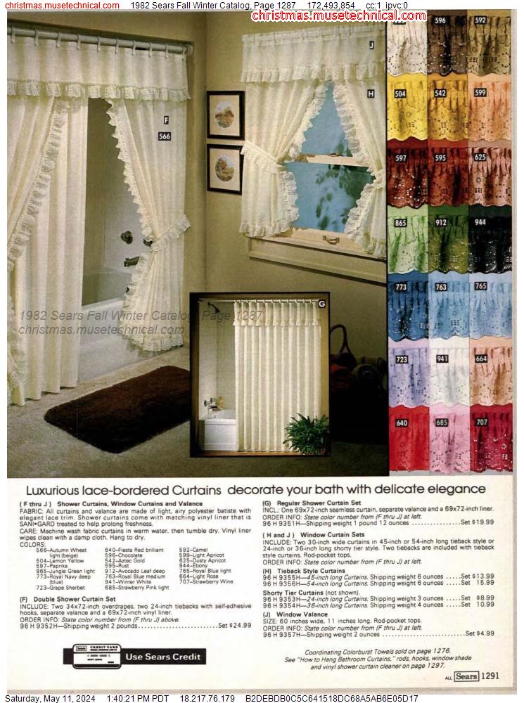 1982 Sears Fall Winter Catalog, Page 1287
