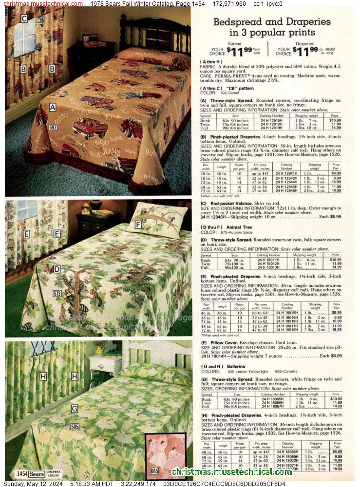 1978 Sears Fall Winter Catalog, Page 1454