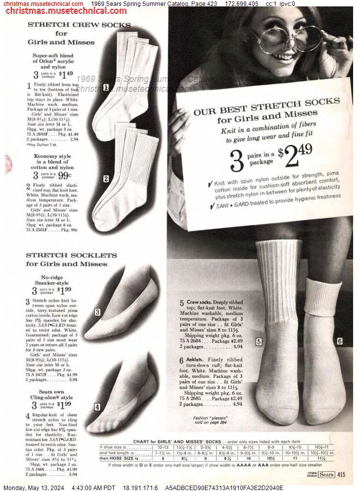 1969 Sears Spring Summer Catalog, Page 423
