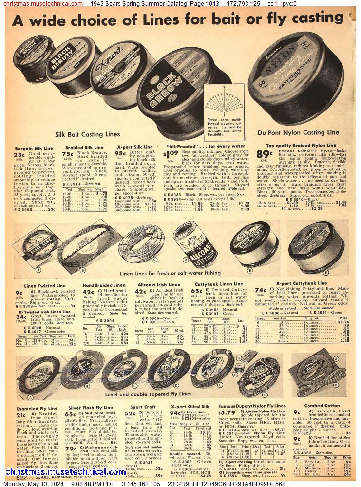 1943 Sears Spring Summer Catalog, Page 1013