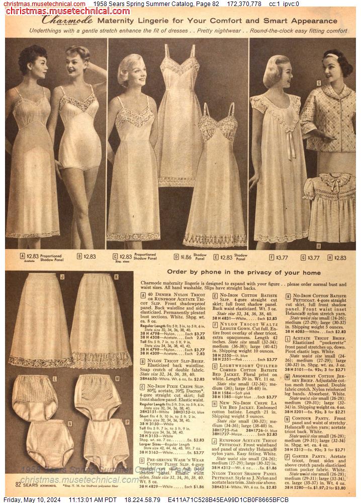 1958 Sears Spring Summer Catalog, Page 82