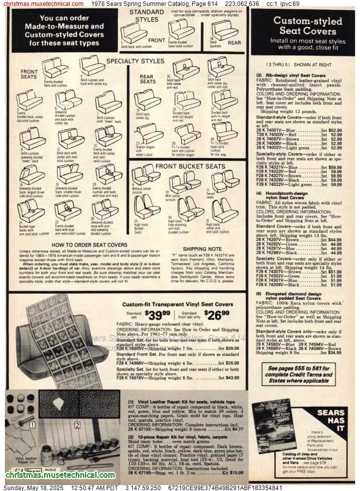 1978 Sears Spring Summer Catalog, Page 614