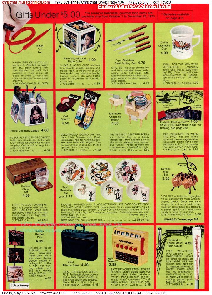 1973 JCPenney Christmas Book, Page 136