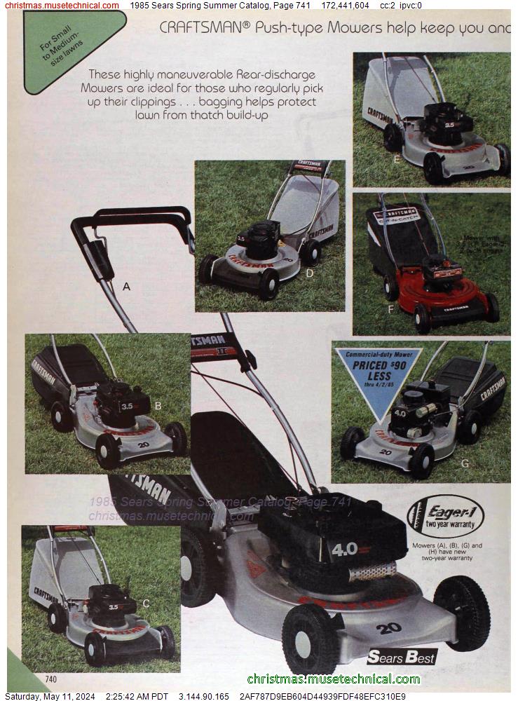 1985 Sears Spring Summer Catalog, Page 741