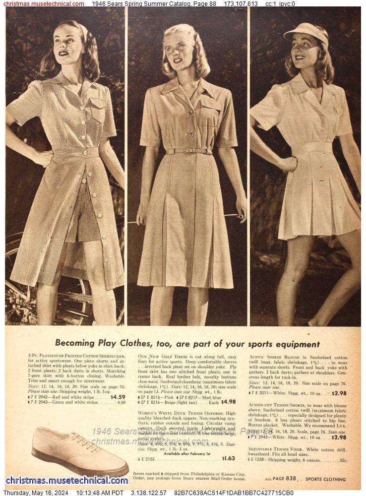 1946 Sears Spring Summer Catalog, Page 88