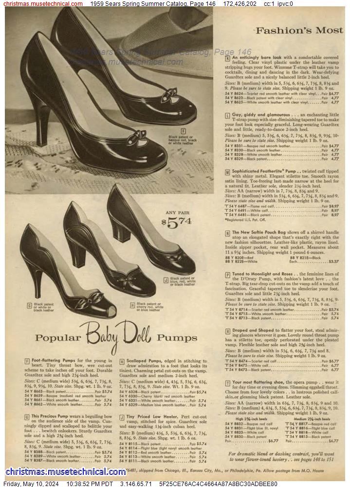 1959 Sears Spring Summer Catalog, Page 146