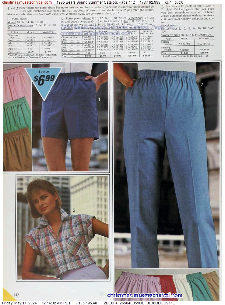 1985 Sears Spring Summer Catalog, Page 142