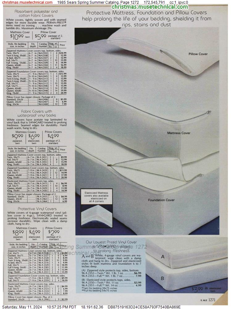 1985 Sears Spring Summer Catalog, Page 1272