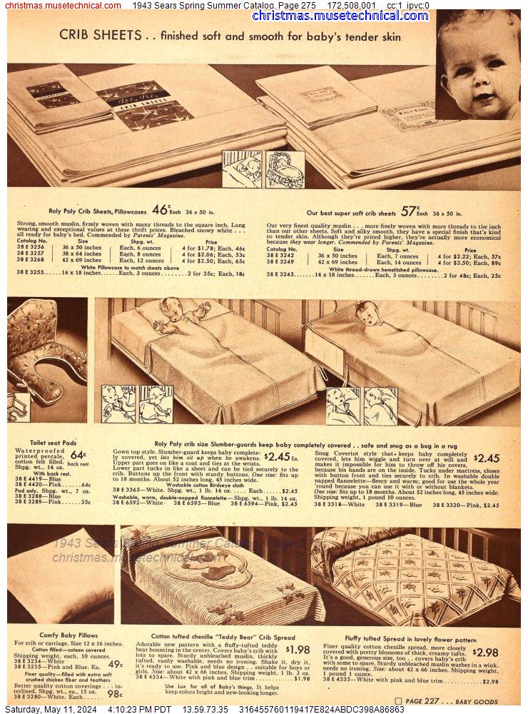 1943 Sears Spring Summer Catalog, Page 275