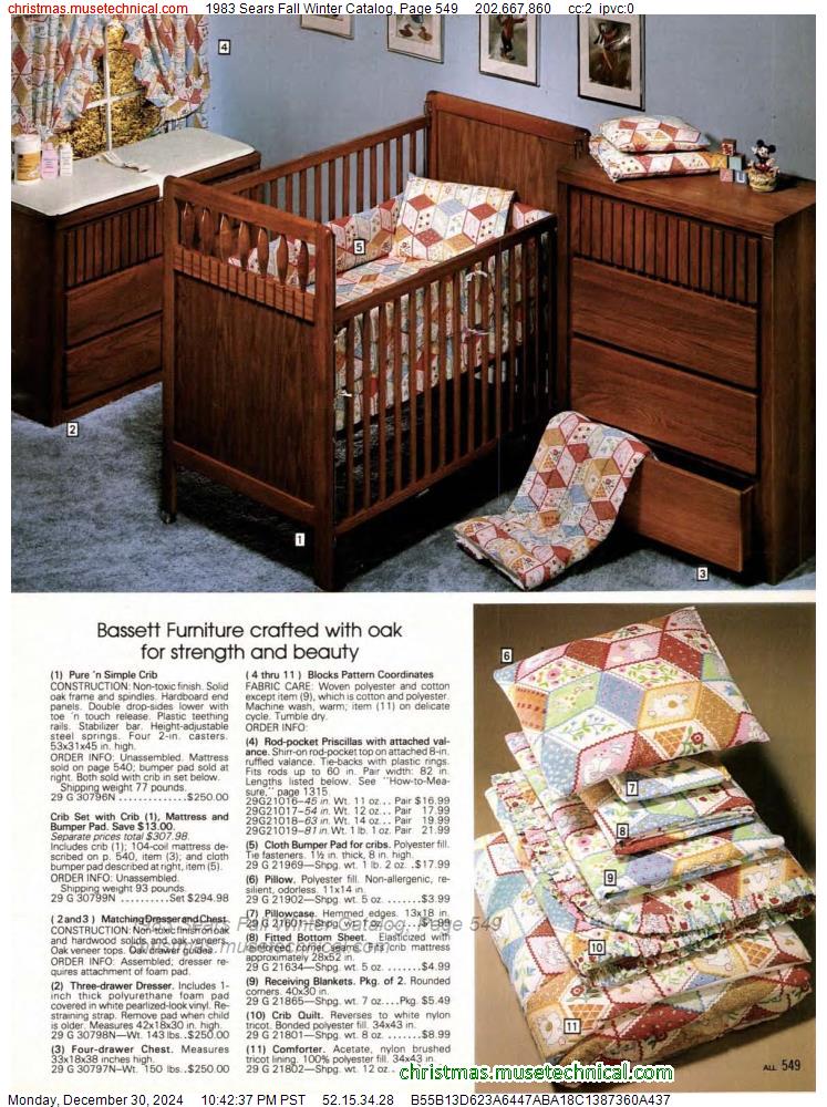 1983 Sears Fall Winter Catalog, Page 549