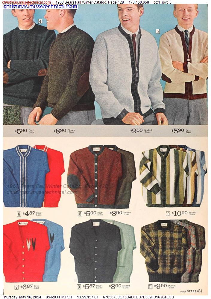 1963 Sears Fall Winter Catalog, Page 428