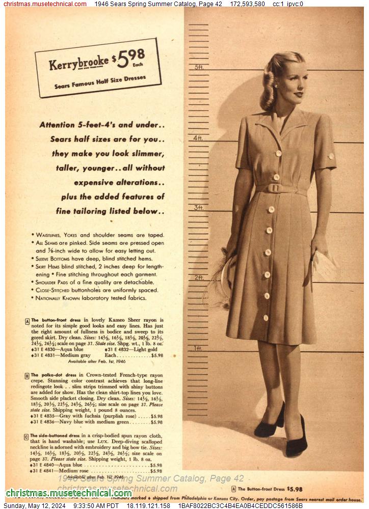 1946 Sears Spring Summer Catalog, Page 42