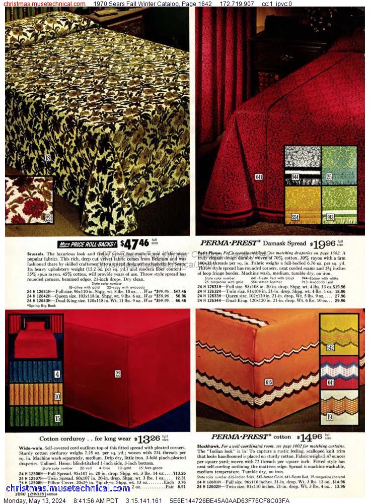 1970 Sears Fall Winter Catalog, Page 1642