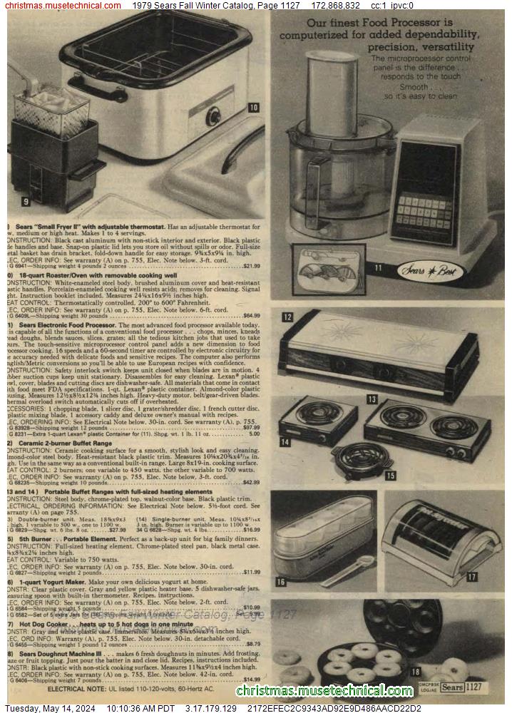 1979 Sears Fall Winter Catalog, Page 1127