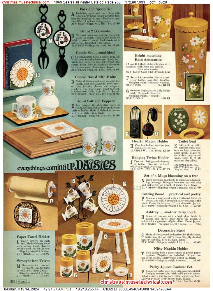 1969 Sears Fall Winter Catalog, Page 908