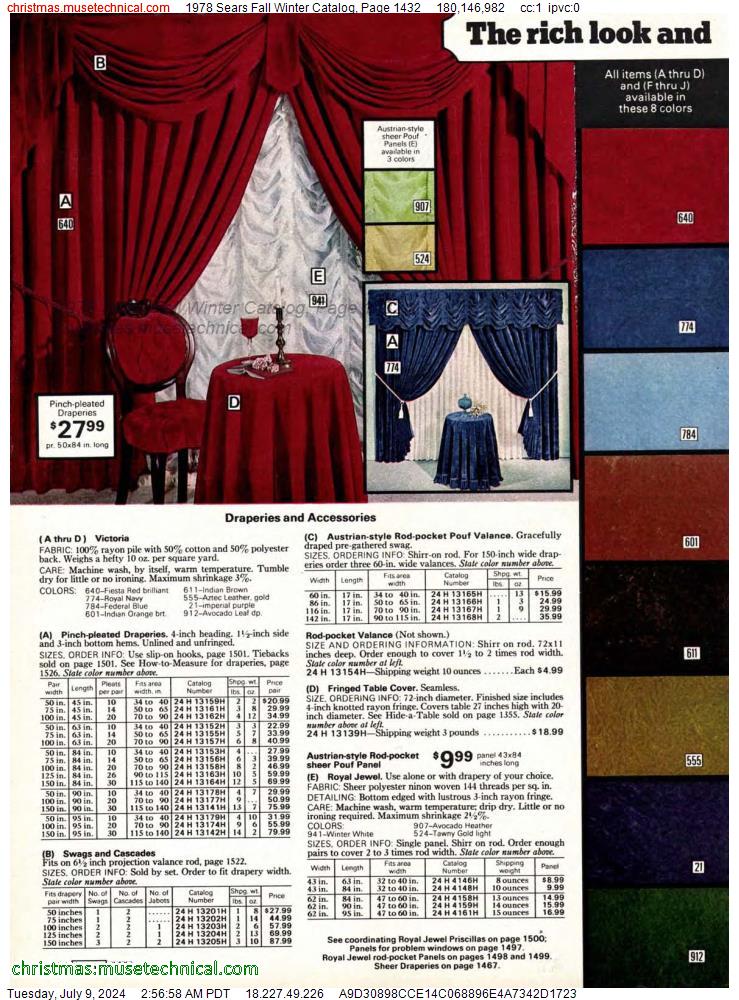 1978 Sears Fall Winter Catalog, Page 1432