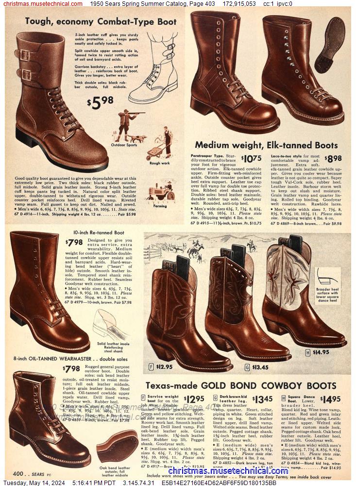1950 Sears Spring Summer Catalog, Page 403