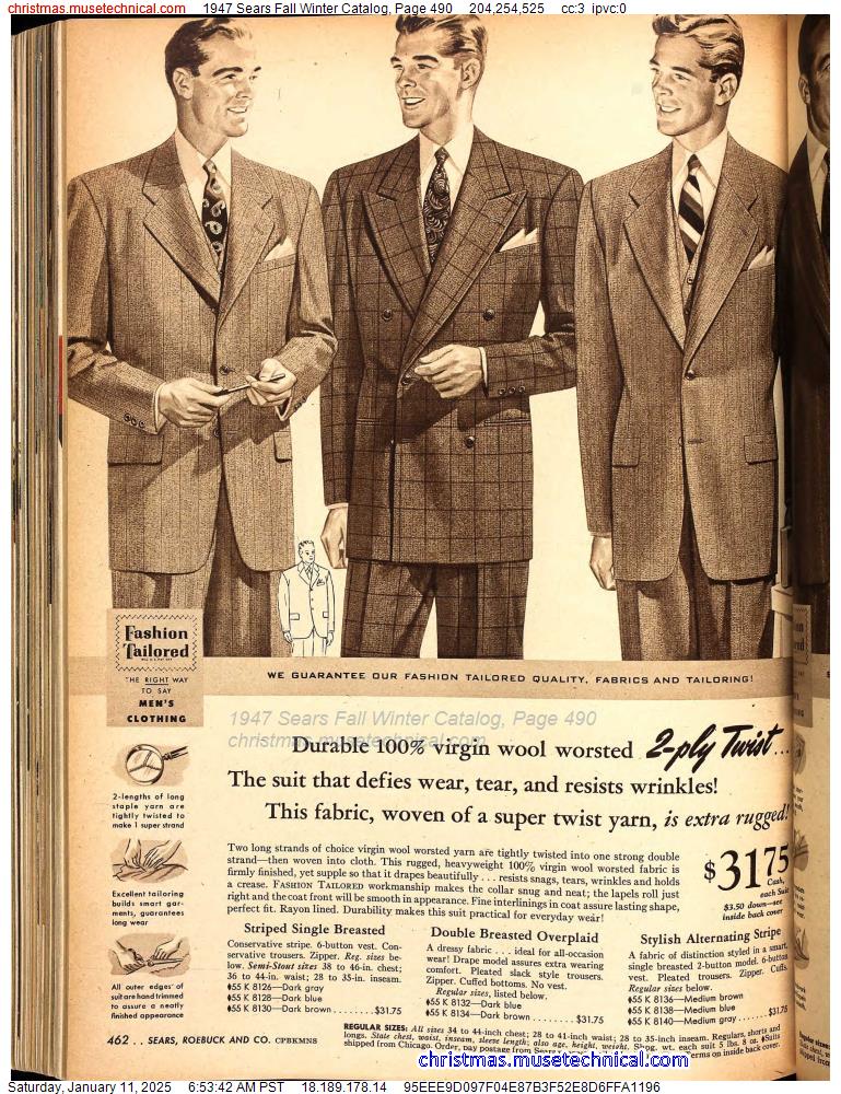 1947 Sears Fall Winter Catalog, Page 490