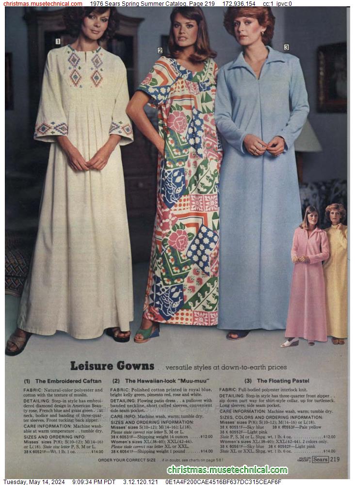 1976 Sears Spring Summer Catalog, Page 219