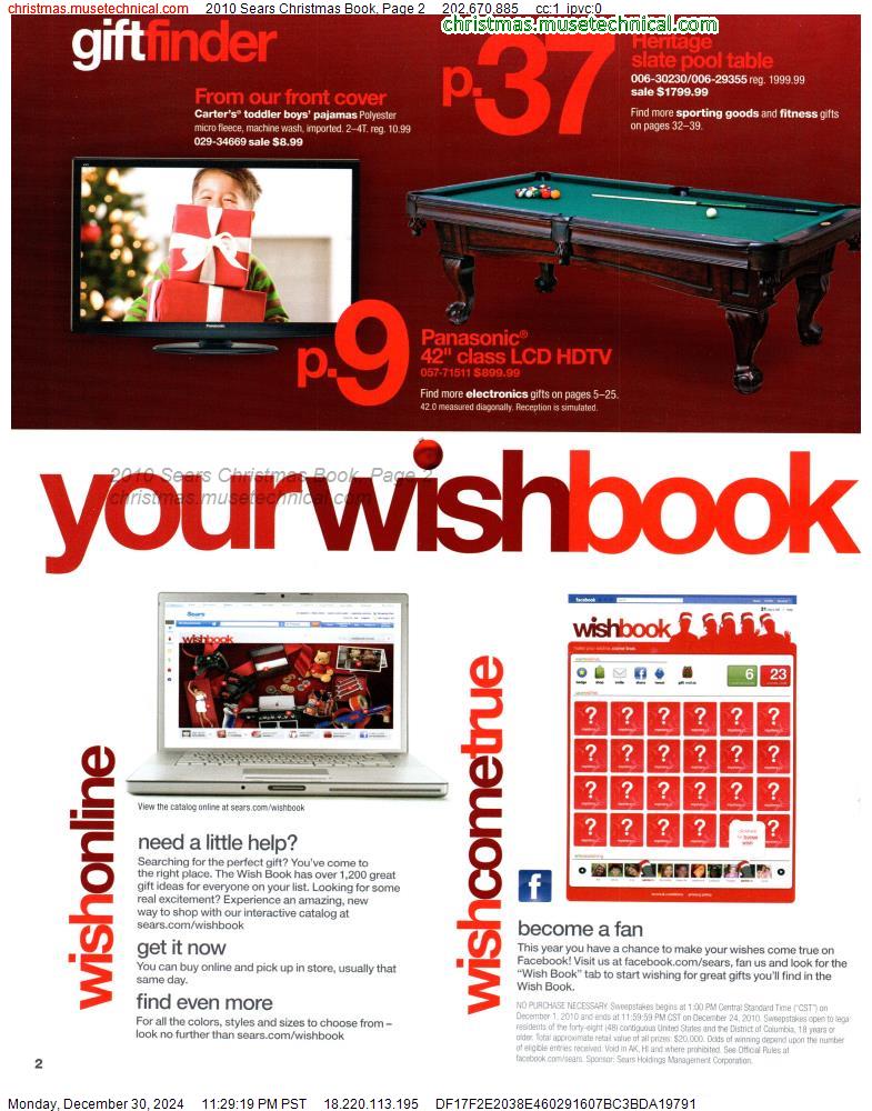 2010 Sears Christmas Book, Page 2