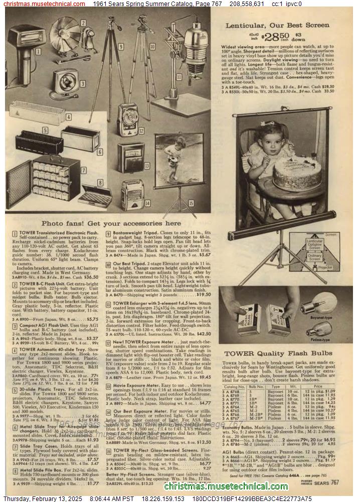 1961 Sears Spring Summer Catalog, Page 767