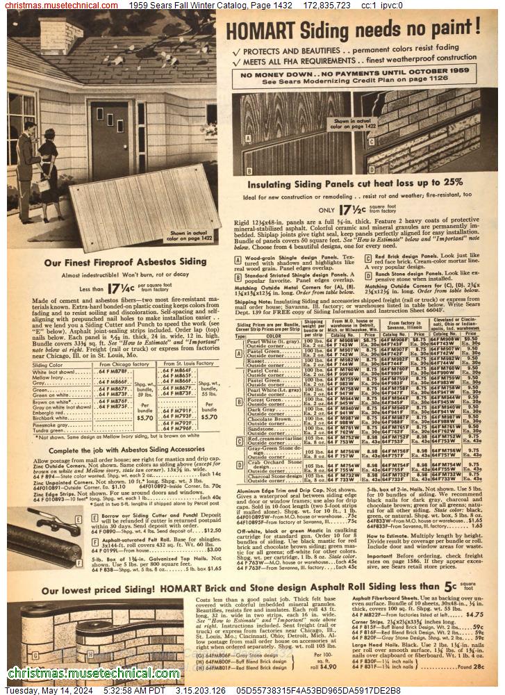 1959 Sears Fall Winter Catalog, Page 1432