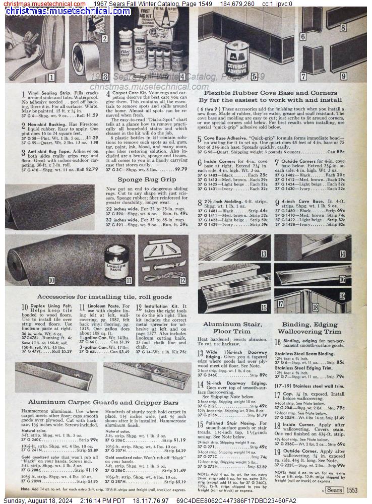 1967 Sears Fall Winter Catalog, Page 1549