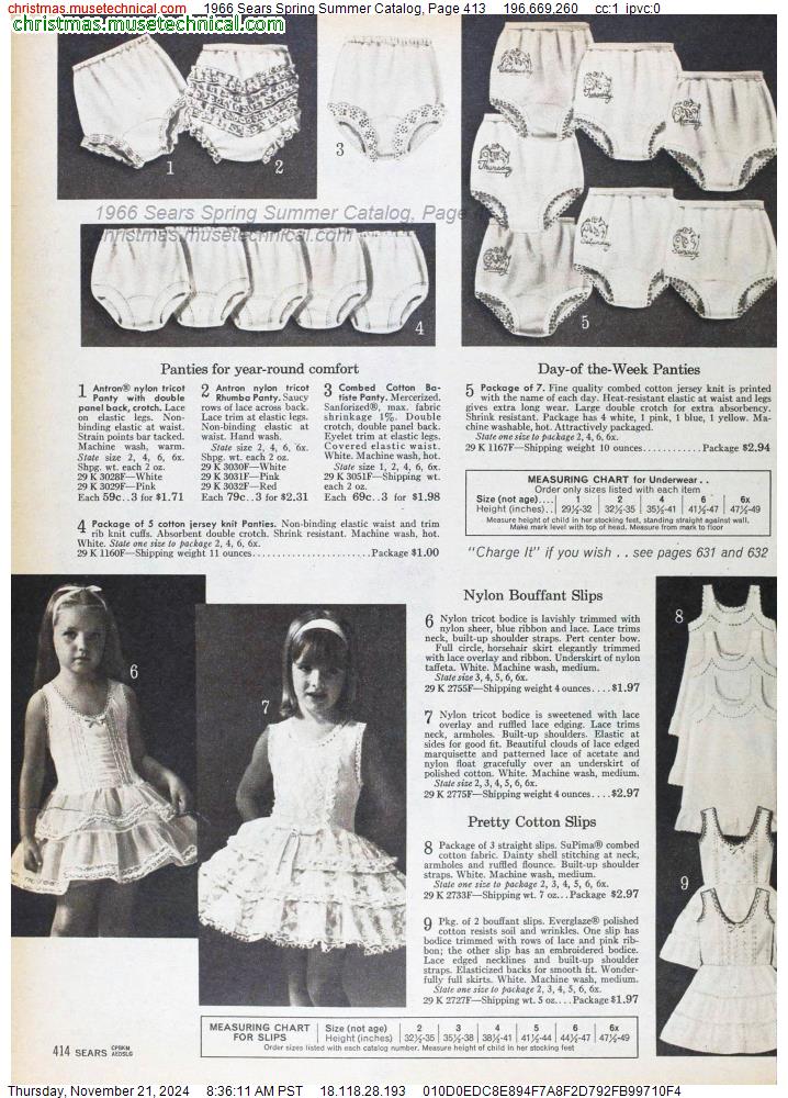 1966 Sears Spring Summer Catalog, Page 413