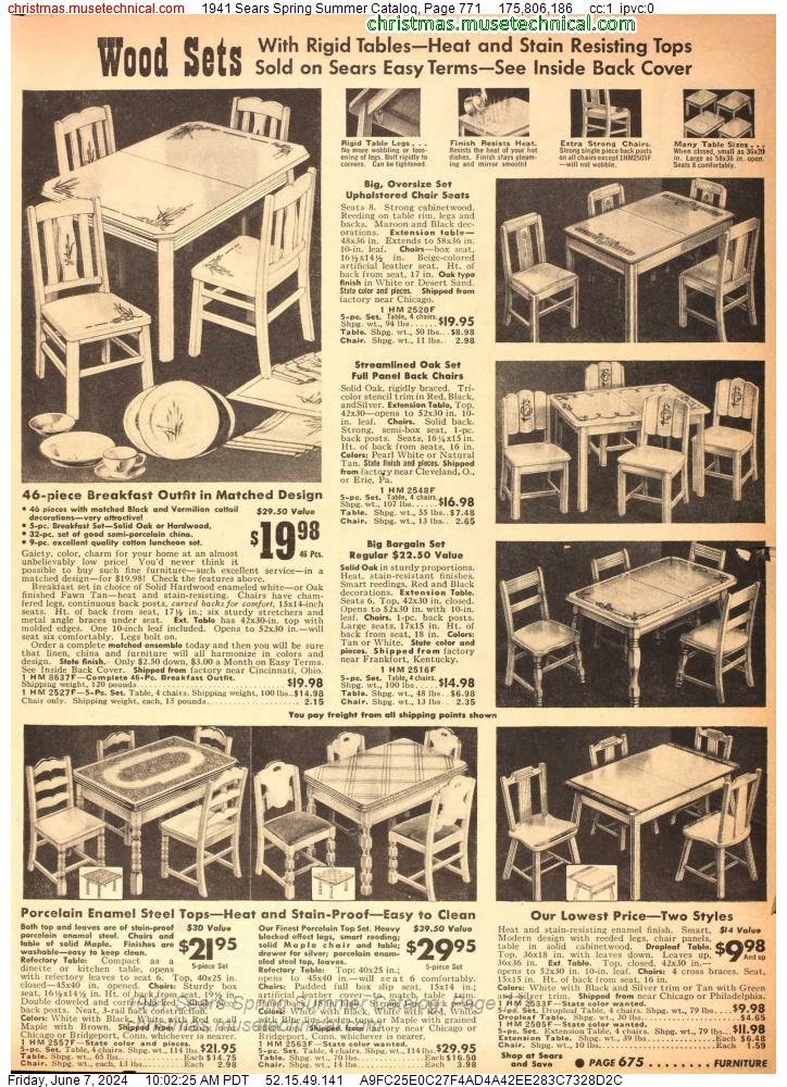 1941 Sears Spring Summer Catalog, Page 771
