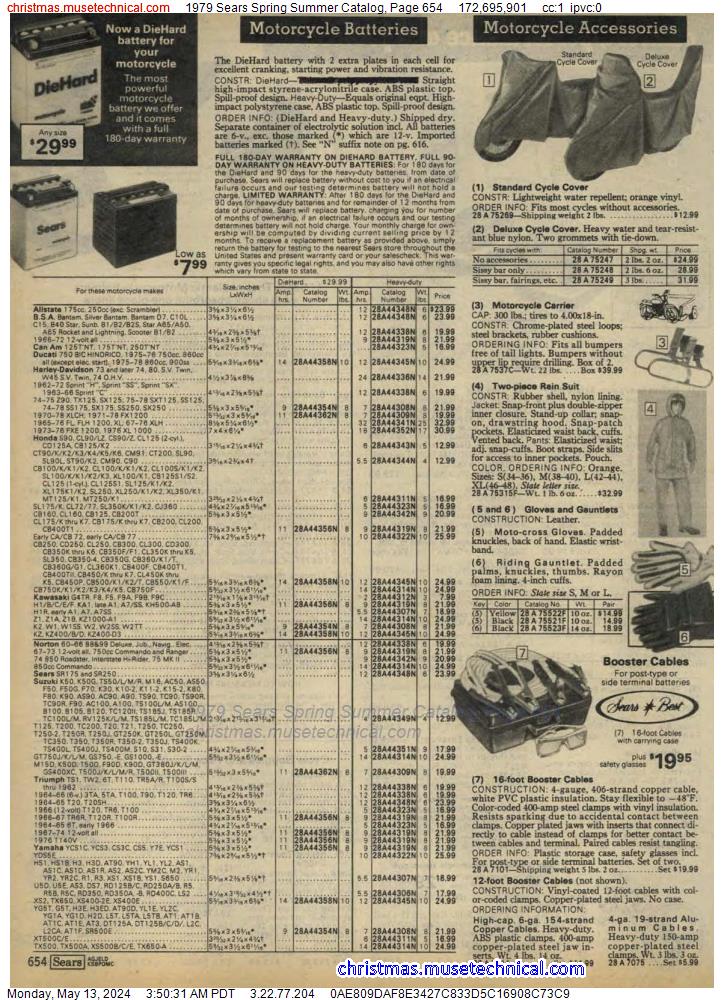 1979 Sears Spring Summer Catalog, Page 654