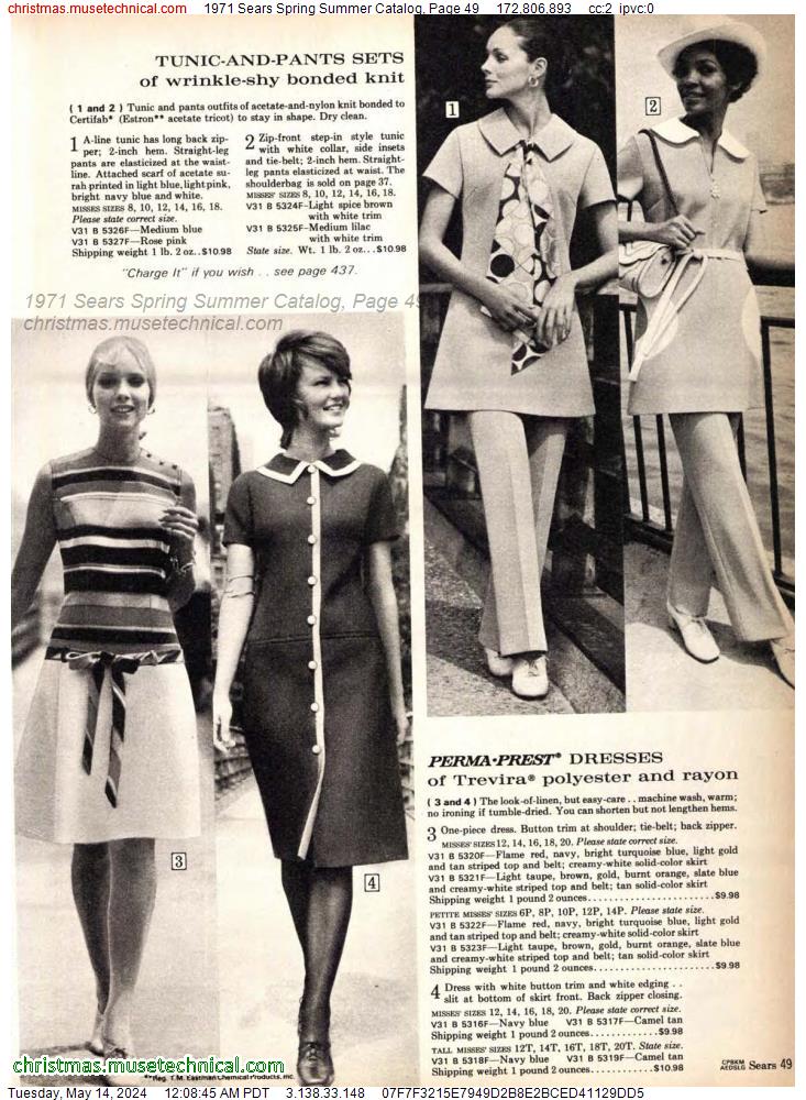 1971 Sears Spring Summer Catalog, Page 49