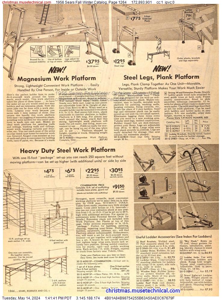 1956 Sears Fall Winter Catalog, Page 1264