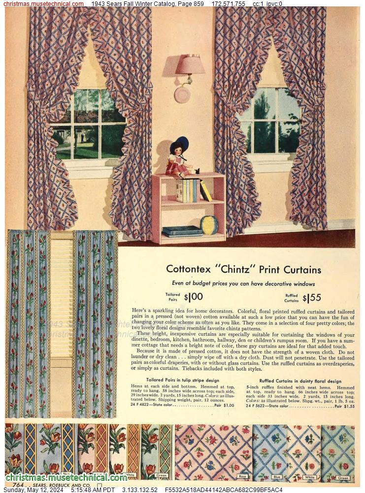 1943 Sears Fall Winter Catalog, Page 859