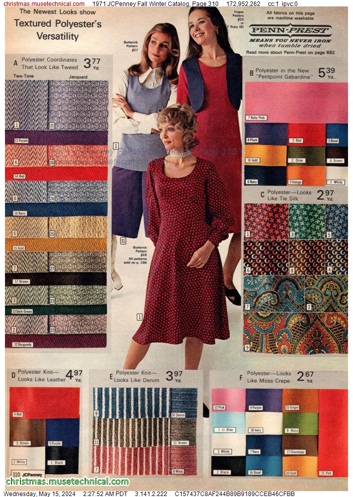 1971 JCPenney Fall Winter Catalog, Page 310
