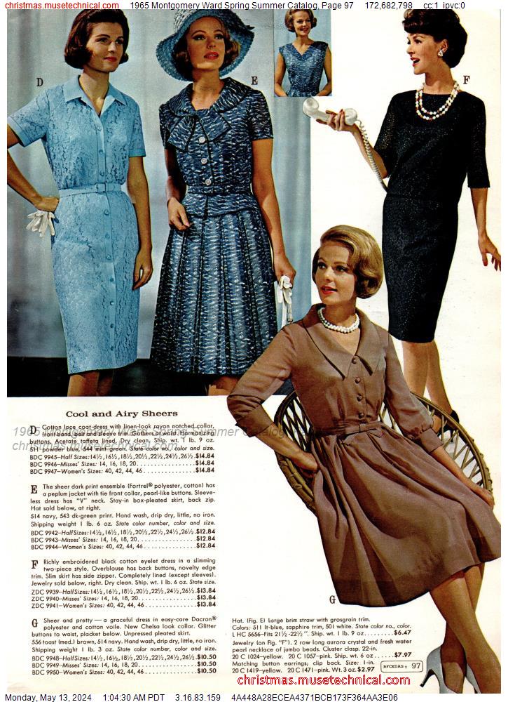 1965 Montgomery Ward Spring Summer Catalog, Page 97