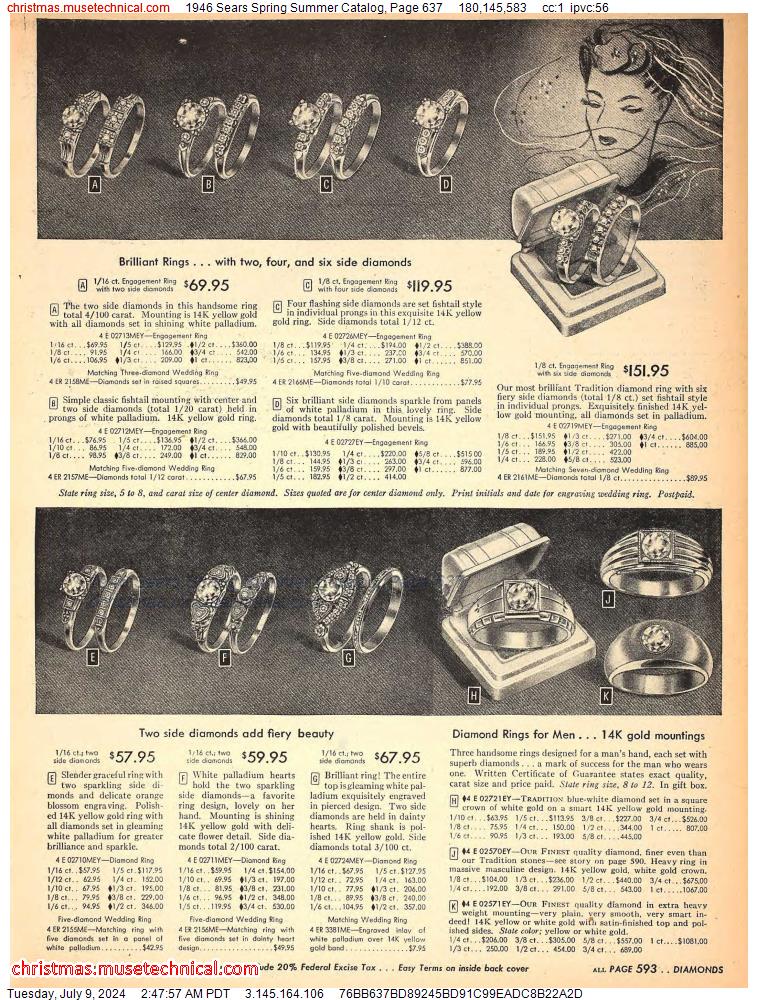 1946 Sears Spring Summer Catalog, Page 637