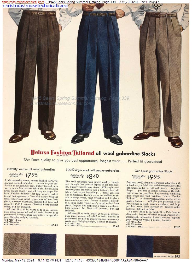 1945 Sears Spring Summer Catalog, Page 339
