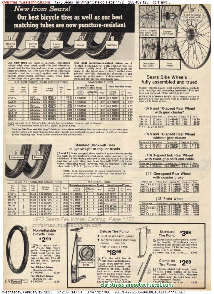 1975 Sears Fall Winter Catalog, Page 1172