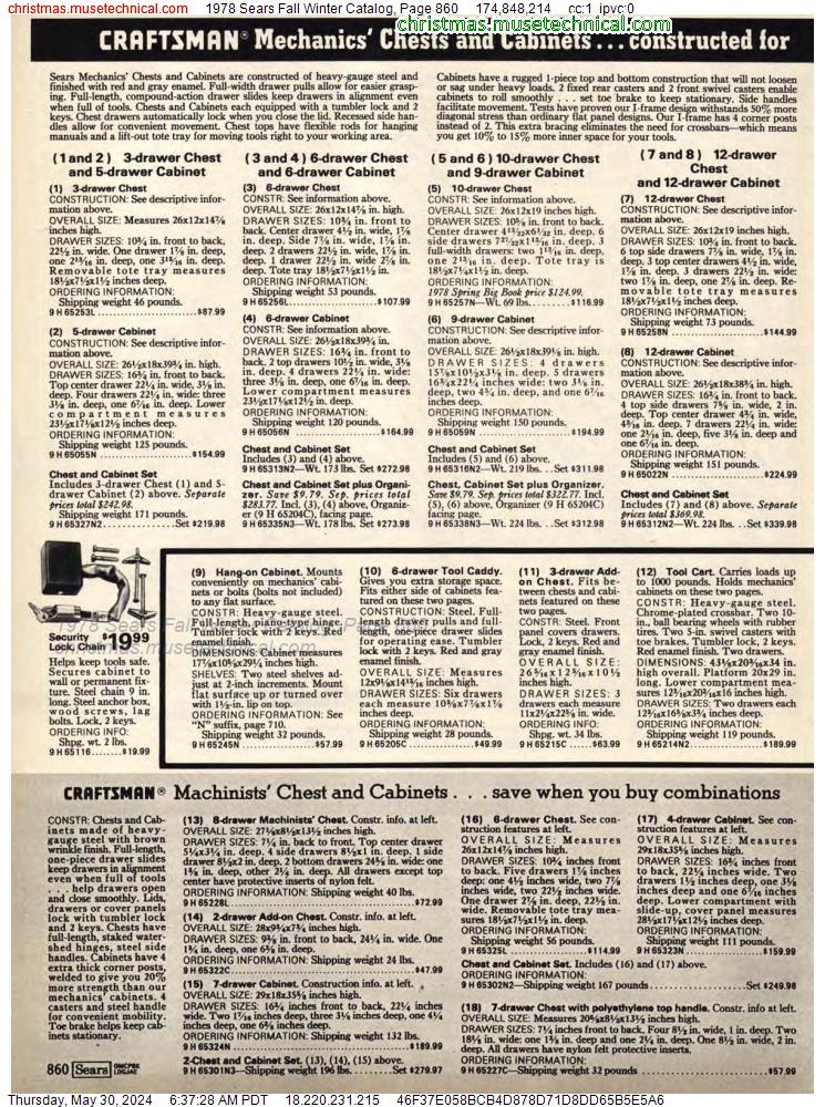1978 Sears Fall Winter Catalog, Page 860