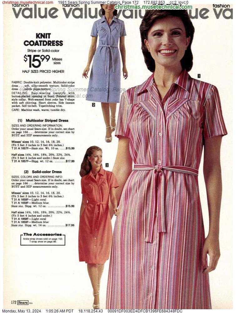 1981 Sears Spring Summer Catalog, Page 172