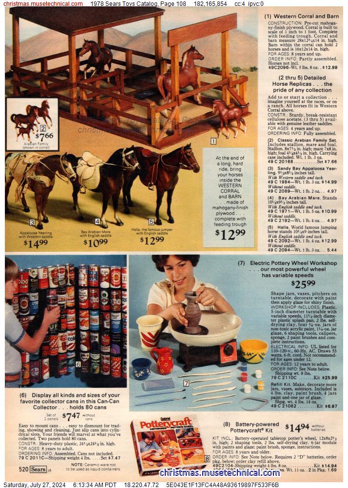 1978 Sears Toys Catalog, Page 108