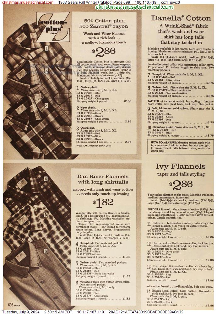 1963 Sears Fall Winter Catalog, Page 699