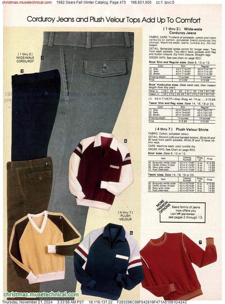 1982 Sears Fall Winter Catalog, Page 470