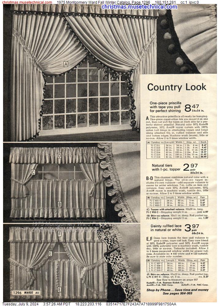 1975 Montgomery Ward Fall Winter Catalog, Page 1296